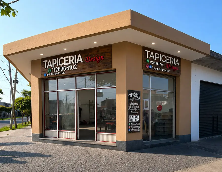 Foto del frente de la Tapiceria Desing