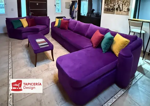 Juego de living en diferentes colores